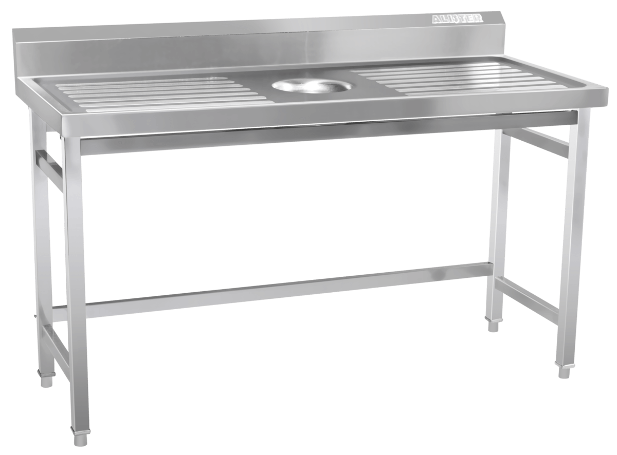 Ss Dish Landing Table: 4ft