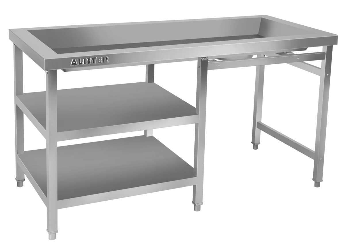 Ss Deep Dish Landing Table: 5×2.5ft