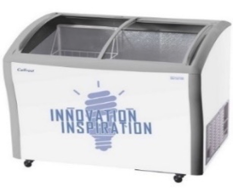 Celfrost Curved Glass Top Freezer 400l