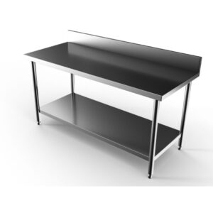 Ss Work Table With 2 U/s With Splash-back: 4ft