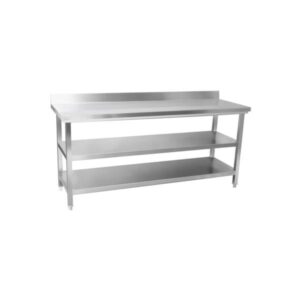 Ss Work Table With 2 U/s With Splash-back: 6ft