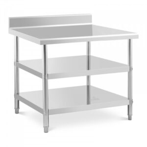 Ss Work Table With 2 U/s With Splash-back: 2ft