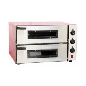 Electric Pizza Oven Stone Base Two Door: Two Layers