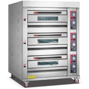 Gas Oven Three Deck Six Tray