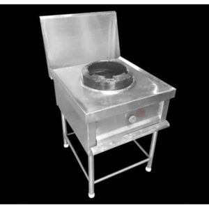 Single Burner Chinese Gas Range With 15“ Splash-back