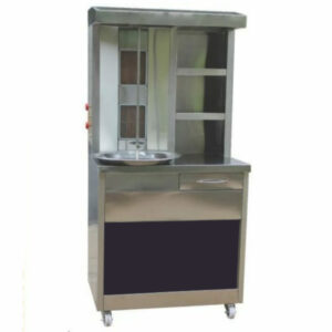Shawarma machine with side shelf